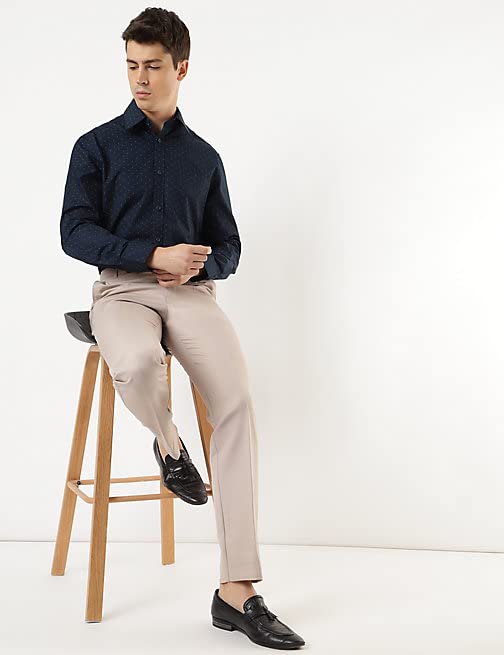 Image of Marks & Spencer Pack of 2 Poly Mix Spread Collar Shirt
