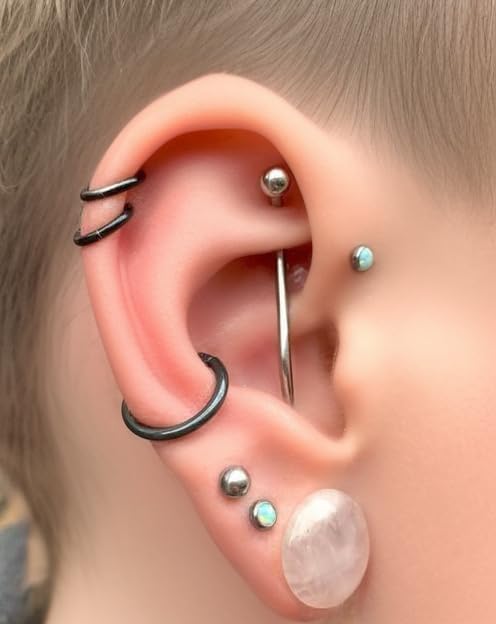 10-12Pcs 18G 20G Nose Rings Studs Hinged Hoop Nose Ring for Women Men Corkscrew Bone L Shaped Nose Studs Hypoallergenic 316L Surgical Steel Nose Piercings Jewelry Small Silver Gold - Image 6