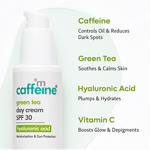 mCaffeine Day Cream For Women with SPF 30 PA++ | With Vitamin C, Hyaluronic Acid & Green Tea for 24hr Moisturization & 12hr Sun Protection |... - Image 5