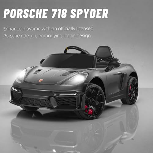 First Ride On Licensed Porsche 718 12V Electric Car for Kids, Ride on Toys for Toddler, Child Ride on Car w/Parent Remot - Additional View