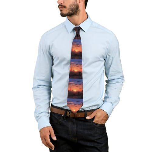 Corbata de hombre Sunset Apartments con cuadros y pañuelo miniatura 5