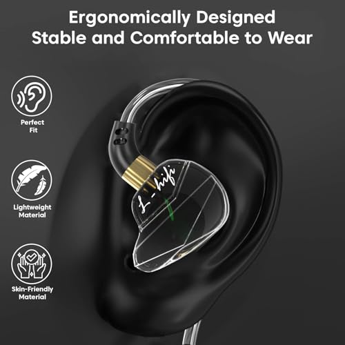 Image of Sounce BassEngine Type-C In Ear Wired Earphones 14.2mm Dynamic Driver HD Mic Ergonomic Earbuds Anti Tangle TPE Cable In Line Music Call Controls Deep Bass Clear Sound for Everyday Use ProSeries(Black)