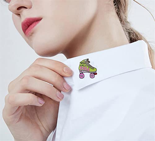 This is how I roll roller skates enamel pin retro skating brooch funny puns Roller Derby badge vaporwave aesthetic 80s kids gift2