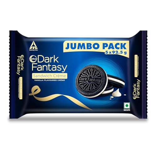 Image of Sunfeast Dark Fantasy Sandwich Creme Biscuit, Vanilla, 462.5 gm