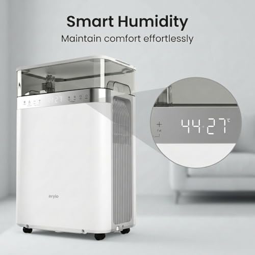Image of avylo Dehumidifier for Basement, 90 Pint /Day Ultra Efficient Energy Star 2025, 4500 Sq.Ft Coverage, 2.11 Gallon Top Tank, Quiet Operation, Built-in Pump, Auto Defrost Dehumidifiers for Home, Silver