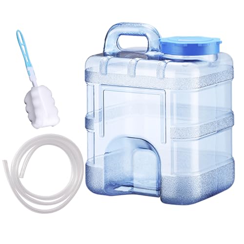 Contenedor de agua, almacenamiento de agua de 10 litros, dispensador a prueba de fugas, cubo de alimenticio con diseño para granja, hogar, patio, piscina, taller, garaje