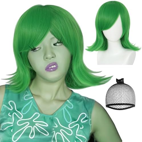 Green Bob Wig PATTNIUM Kids Green Wig Child Wig Jamaica Lime Green Wig