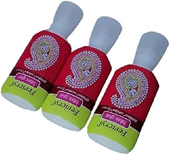 3 Piece - 30ml Fevicryl Fabric Glue for Sticking Beads, Ribbon, Foil etc