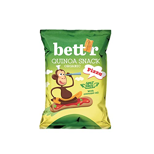 Bett’r Quinoa Snacks-Pizza. Bio, Organisch, Gluten free und Vegan-12 x 50g