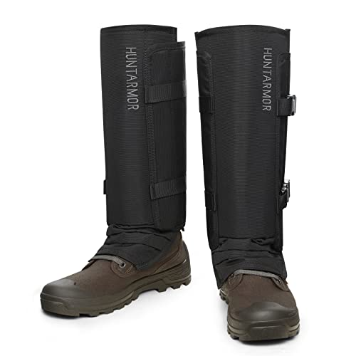 HUNTARMOR Snake Gaiters Leg Guards: Waterproof Snake Chaps for Hunting, Adjustable Leg Gaiter Snake Bite Protection for Lower Legs, Lightweight Flexible Design Snake Guards Fits Men & Women by HUNTARMOR - Used condition - US$24.76