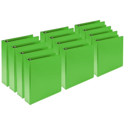 Image of Samsill Plant-Based 2 Inch Durable Round Ring, View Binder, Eco-Friendly, USDA Certified Biobased, 12-Pack, Lime Green