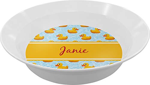Personalized Rubber Duckie Melamine Bowl - 12 oz