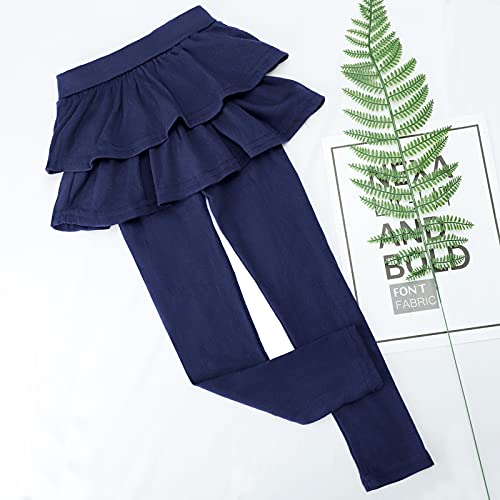Image of KEREDA Girls Leggings Ruffle Skirt School Uniform Pants Kids Clothes 4-14 Years