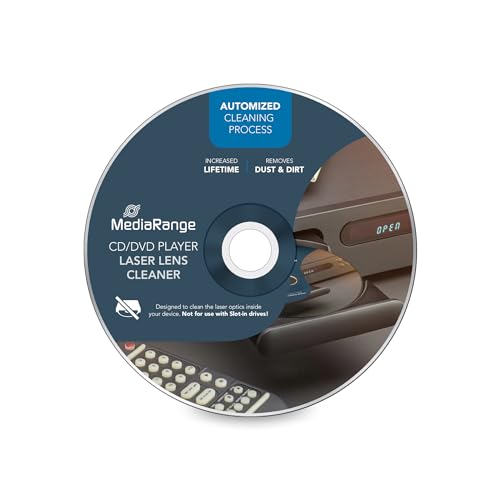 MediaRange CD|DVD|BD Laser Reinigungs-CD mit antistatischer Bürste, Weiß