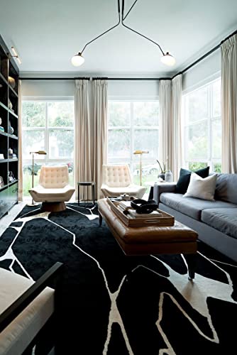Image of Soft Woolen Modern Collection Tufted Carpet for Living Room Bedroom and Hall Size 6 x 8 Feet Color Multi-N