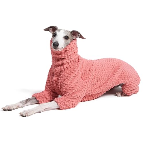 ESCCBOO Fluffy Soft Fleece Jumper Pyjamas for Italian Greyhound Whippet Dogs, Turtleneck Warm Fleece...