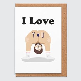 Valentines Card Funny Rude - Naked Card Bum - LOL - Naughty Valentines Card - Funny Valentines Card - for Her - Girlfriend - Wife - Couple - Partner - Rude - I Love You - Cheeky