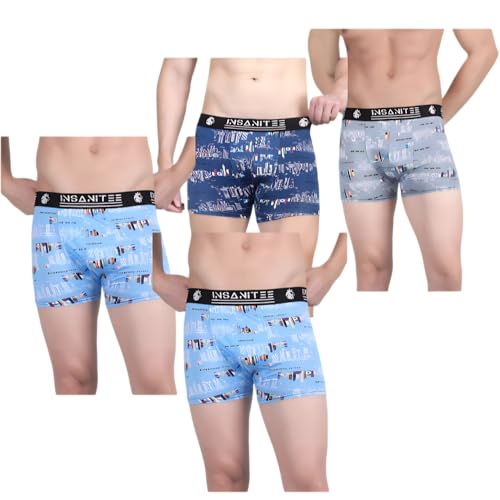 Image of Men's Nylon Stretch Printed Trunk | Ultra-Soft, Breathable Innerwear for Men | Stylish & Supportive Fit