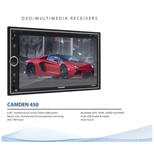 Blaupunkt CAMDEN 450 7 pulgadas pantalla táctil Bluetooth miniatura 5