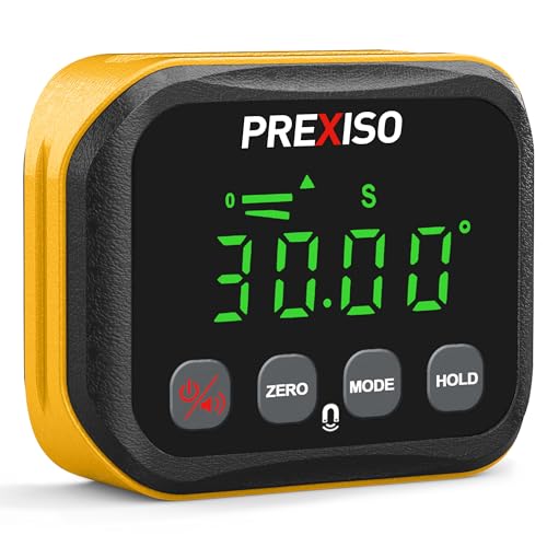 PREXISO Inclinometro Digital, Buscador de Ángulo Transportador Base Medidor de Ángulos con LCD Pantalla, Nivel Digital