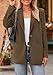 PRETTYGARDEN Women's Winter Corduroy Blazers Jackets Dressy Casual Ribbed Long Sleeve Lapel Fashion Work Business Outerwear (Brown Coffee,Large)