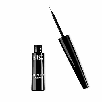 Kiko Milano Definition Eyeliner Precise, Long-Lasting Liquid Eyeliner, Smudge-Resistant, Intense Black, Easy Application 2.5ml