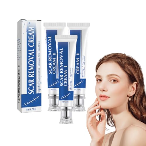 Gel avanzado para cicatrices - Crema intensiva nocturna para cicatrices - Atenúa la apariencia de estrías y rastro - ayuda a reducir la apariencia de rastro quirúrgicas y queloides (3 piezas)