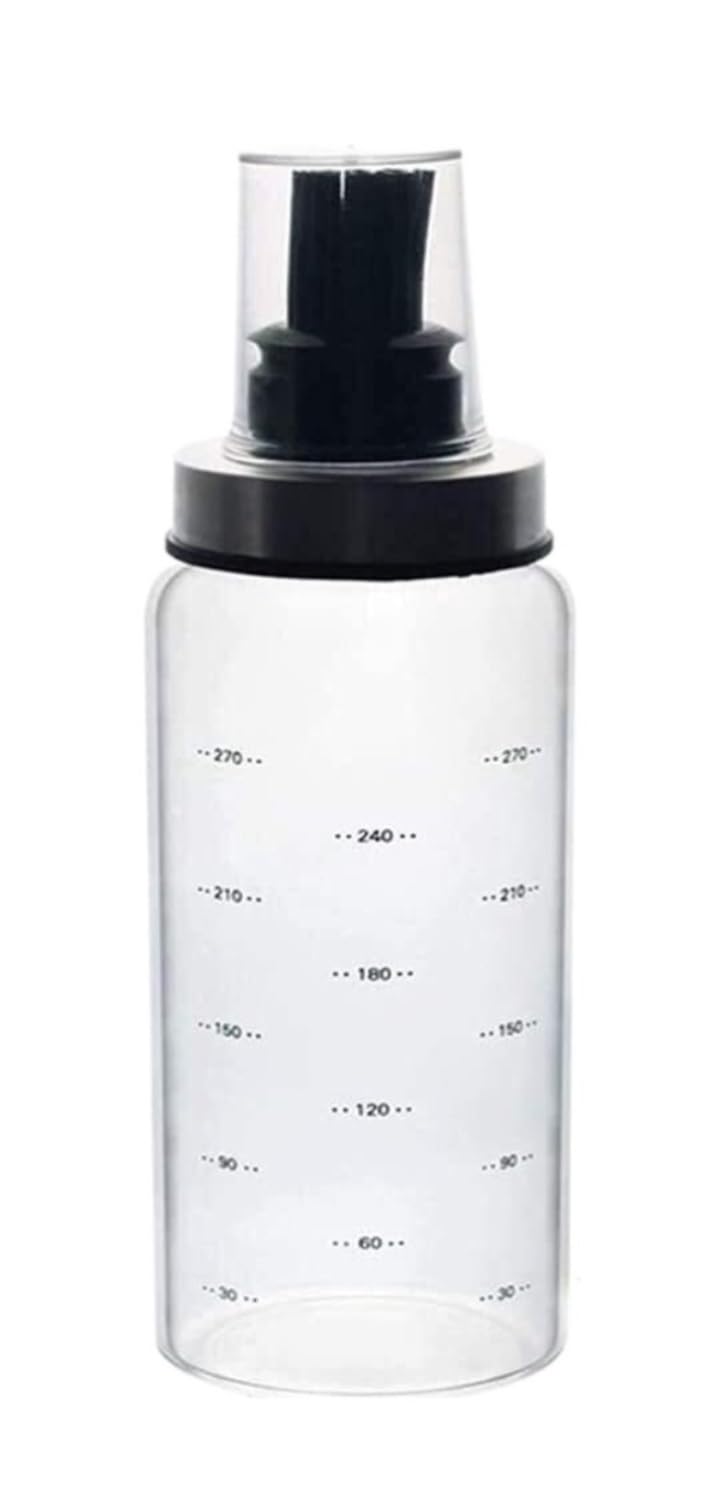 Set Olio e aceto Dispenser di Olio e aceto, Bottiglia di aceto di Olio Bottiglia di Vetro Bottiglia di Olio a Prova di perdite Trasparente, con misurazione della Oliera