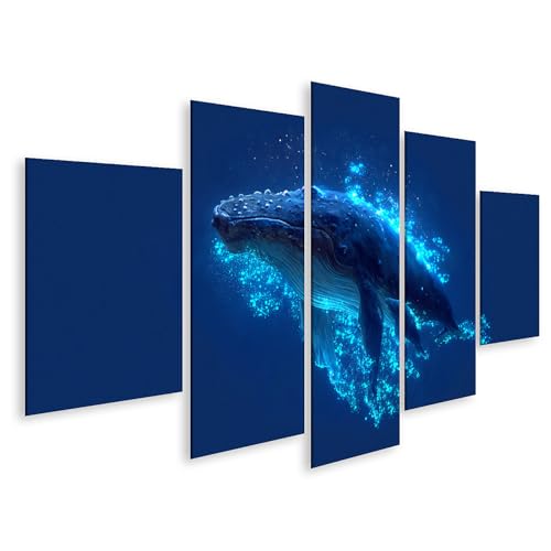 Tableau déco baleine magique idée cadeau salon nature sauvage
