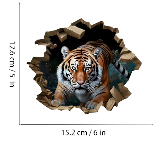 Vinilo decorativo 3D tigre, pack 2, impermeable y removible miniatura 4
