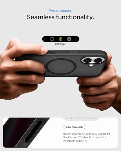 Image of Spigen Ultra Hybrid MagFit Back Cover Case Compatible with iPhone 17 (TPU + Poly Carbonate | Frost Black)