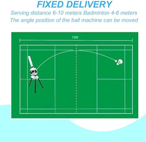 Automatic Banton Shuttlecock Serving Machine with Remote Control, Metal Bracket Feeder for Training, Perfect for Badminton Players & Coaches