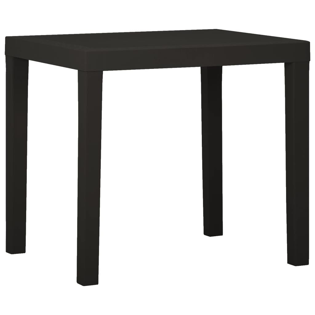 Table de terrasse en plastique résistante aux intempéries gain de place anthracite