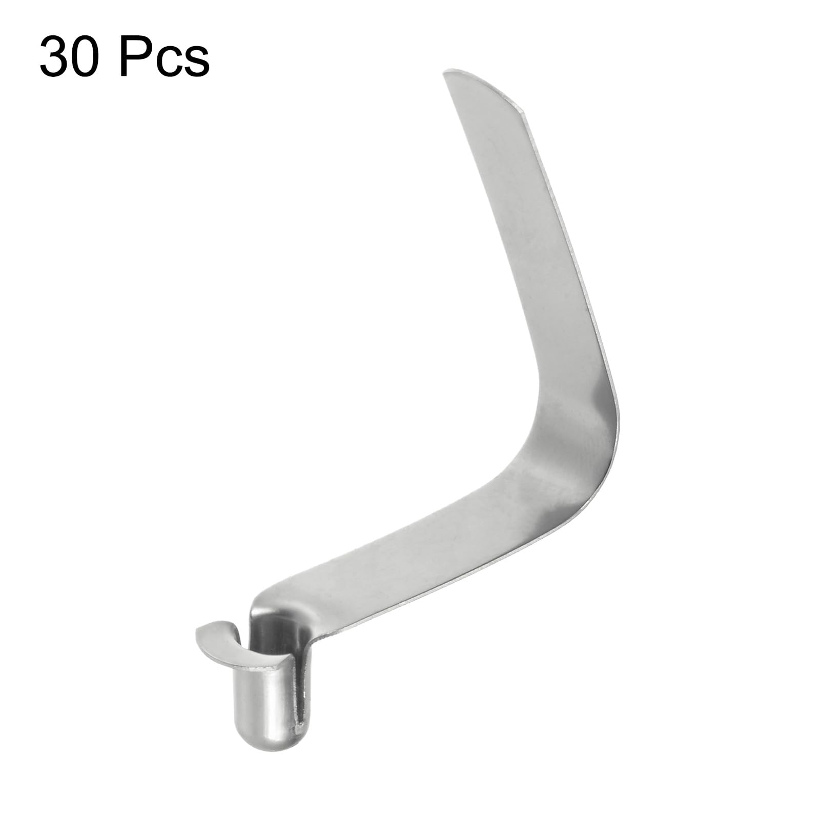 QUARKZMAN 30 Piezas Clip de Resorte de Botón Único para Remo de Kayak 6x10.5x38mm Acero de Resorte 65Mn en Forma de V Hueco Telescópico para Tienda Campaña Poste Tubo Bloqueo