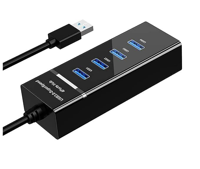The Thrift Store USB 3.0 SuperSpeed 4-Port Hub – High-Speed Splitter Adapter for Laptop & Desktop (30cm)