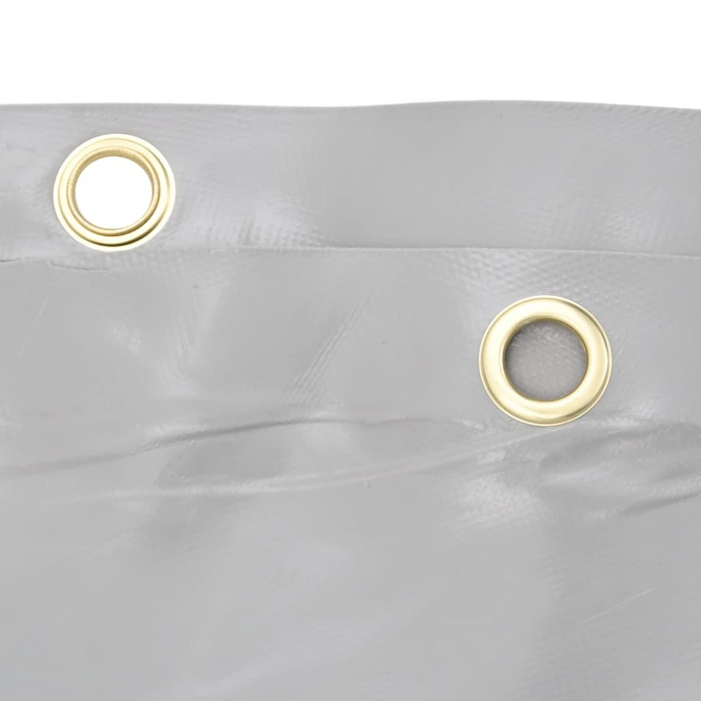 Mangloder Telone grigio in tela con rivestimento in PVC, 1,5 x 2,5 m, 650 g/m², impermeabile, antistrappo, resistente alle intemperie, resistente ai raggi UV, per giardino, campeggio, auto, barca