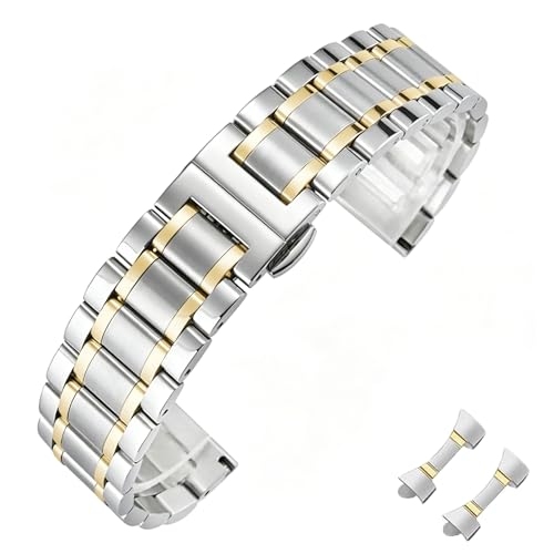Nixiamy Correa de Reloj de Metal Acero Inoxidable 14mm 24mm para Reloj Inteligente   Cepillado para Hombres y Mujeres
