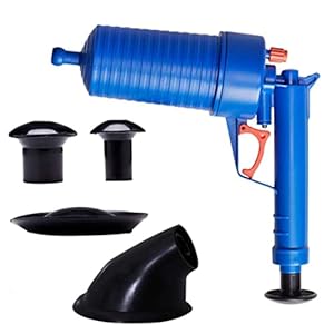 Douchl voering gordijn, toiletplunjer aftapblokkeer reinigingsgereedschap met zware duty, hogedruk luchtafvoerblaster krachtige pompplunjer voor toilet, wastafel, badkuip, enz.