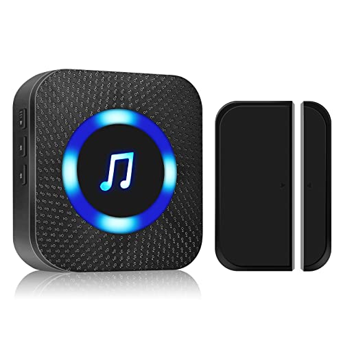 電池式ワイヤレスチャイム ドア開閉センサー 防犯センサー 玄関呼び鈴 無線 ドアベル (1受信機 1センサー)