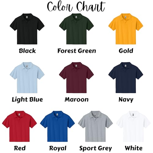 Customized Youth Polo Shirt | Personalized with Your Logo or Text | DryBlend Moisture-Wicking Sport Shirt | Cotton/Poly Jersey Knit Custom Team Shirts2