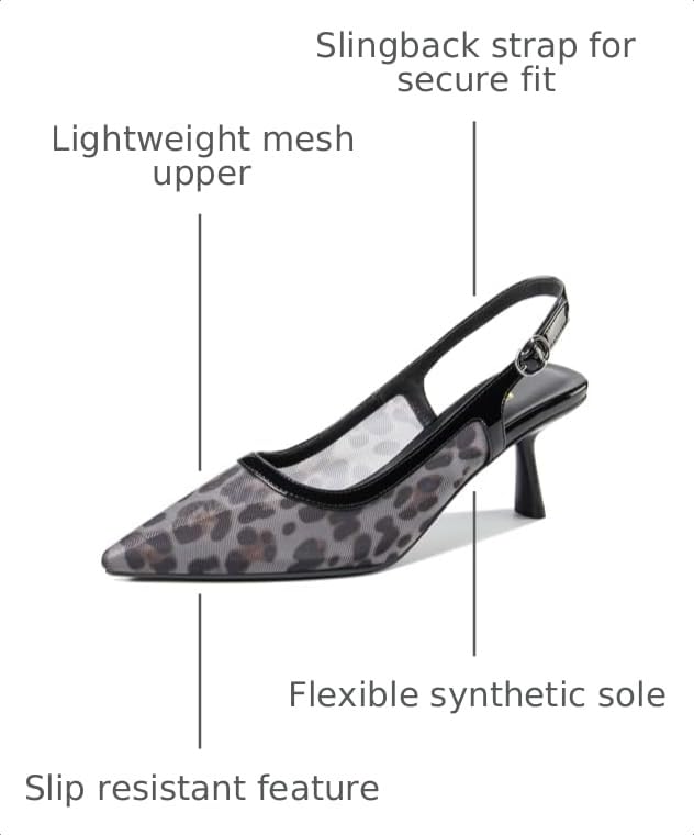 Image of Kitten Heels for Women Closed Pointed Toe Heels Patent Leather Low Heel Slingback Dress Shoes Feature Adjustable Buckle for Date Party Work Office Comfortable Sexy Pumps Shoes