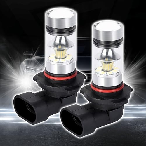 MLAHUIER 2PCS 9005/9006 LED Headlight Bulbs Fog Light Bulb, 12V 100W 6500K High and Low Beam Lights Replacement Kit for Most Vehicles (White Light)