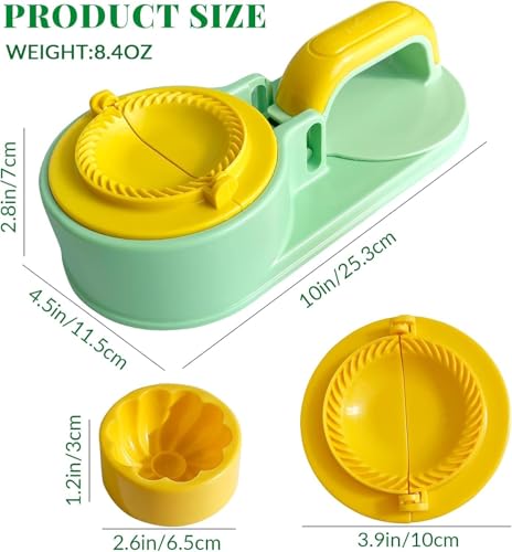 Image of Vankor 3 in 1 Momos Maker Machine, Skin Press Gujiya Mould Dumpling Maker, Momo Maker Mould Kitchen Dumpling Tool for Ghughra Kajjikayalu Karanji Puri and Samosa Maker