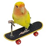 YANQIN Skateboard Bird Toys, Parrot Training Trick Props, Bird Intelligence Educational Toys for Parakeet, Conures, Cockatiels
