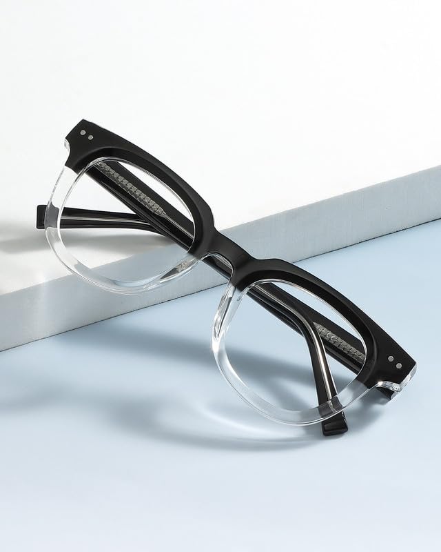 Image of Blue Light Blocking Glasses - Anti Glare & Eyestrain, 99% Filter, Lightweight Acetate Frame for Gaming /Office /Reading