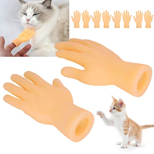5 pares luvas de brinquedo de dedo de gato provocando vinil interativo modelo engraçado brinquedo de