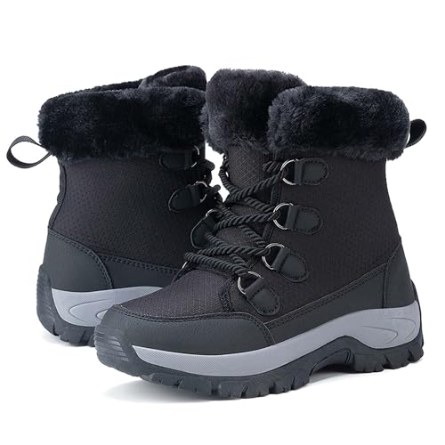 Women's Winter Waterproof Snow Boots Men's Warm Hiking Ankle Boots Anti-Slip And Wear-Resistant Snow Sports Shoes Cold-Resistant Walking Shoes3