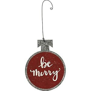 Primitives by Kathy 110078 Be Merry Be Bright Be Jolly Ornament, 3.75-inch Height, Set of 3, Metal, Wire, Mica Primitives by Kathy 110078 Be Merry Be Bright Be Jolly Ornament 375 inch Height Set of 3 Metal Wire Mica