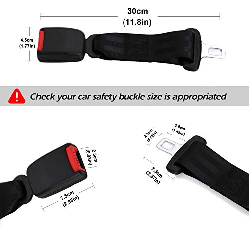 HIIXHC Seat Belt Extender, Buckles Extender Safety Certified Universal Extension Socket Connector Metal Tongue 2PCS Seat Belt Extender and 2PCS Safety Belt Buckle