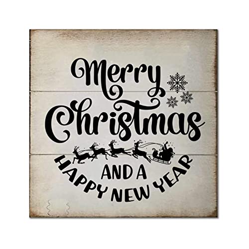 Plaque en bois Merry Christmas décoration murale suspendre salon